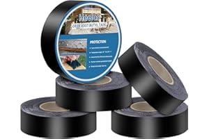 Heelos Butyl Joist Deck Tape for Decking 1-5/8""×50,5 Pack Weather-Resistant Deck Joist Tape Waterproof Flashing Tape, Self-Adhesive Joist Tape Decking for Wood Decks Joist Beams Roof, Black
