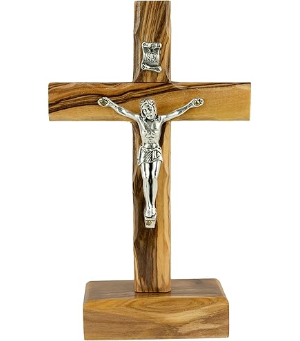 Amazon.com: Olive Wood Standing Crucifix Cross (8 Inch