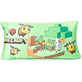 Jay Franco Minecraft Bee Body Pillow Cover - Plush Bed Pillow Cover Measures 36 x 18 Inches, with Sherpa Backing - Kids Super Soft Bedding
