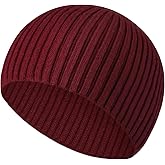 Heniho Winter Wool Beanies for Men Women, Warm Plain Toboggan Hats Ski Running Knit Skull Cap