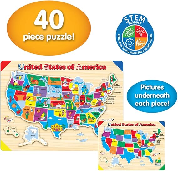 the learning journey lift & learn usa map puzzle