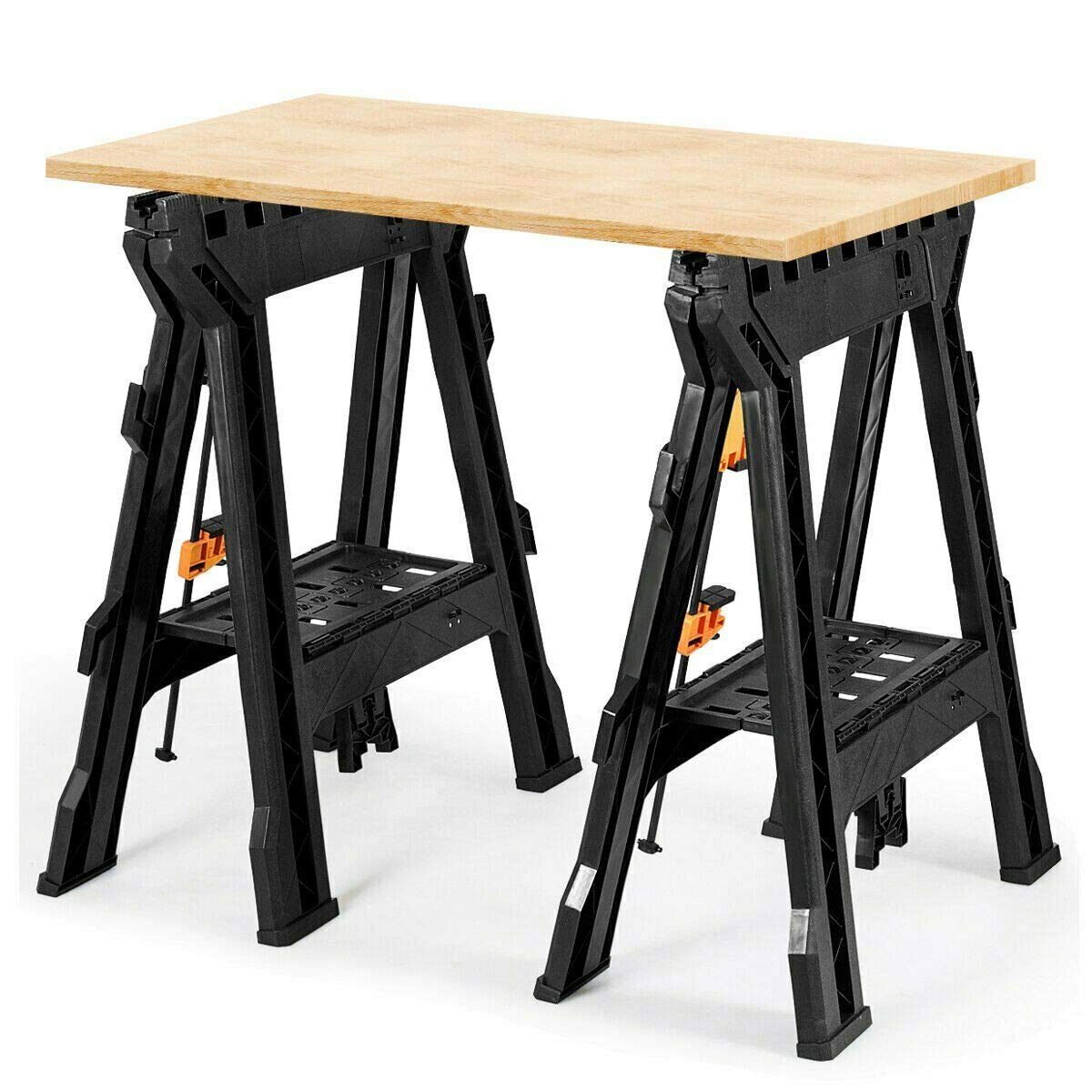 Best Simpli Home Sawhorse Ladder Storage Bookshelf