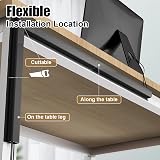 SEGNAYEN Under Desk Cable Management 40cm Black J Channel Kit 2 Pack view 6