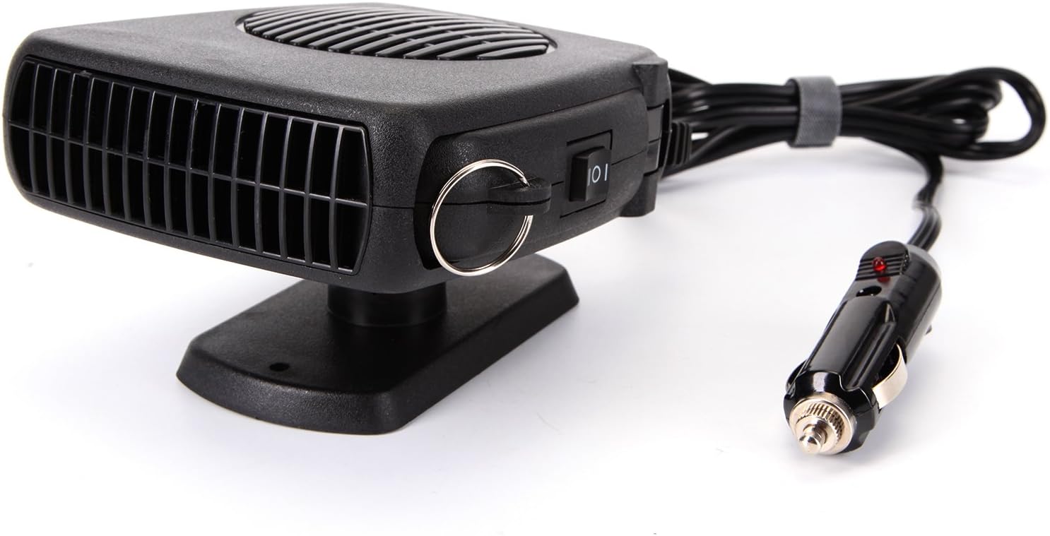 Sunoom 2 in 1 12V Portable Car Vehicle Ceramic Heater Heating Cooler Cooling Fan Defroster Demister