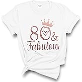 IHK 80 and Fabulous T-Shirt - 80th Birthday Gift for Women and Men