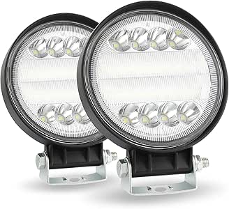 2 piezas coche luz LED coche faros de trabajo faros impermeables a