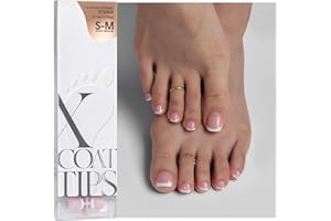 BTArtboxnails XCOATTIPS Toe Nail Tips - Short French Tip Press On Toenails, 160Pcs Pink Soft Gel Toe Nail Tips, Soak Off Fake Toe Nail Extensions