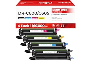 KINGKJ VersaLink C600 C605 Drum Unit 4-Pack Extra High Capacity Replacement for Xerox 108R01488 108R01487 108R01486 108R01485 Image-Drum to Use for Xerox VersaLink C600 C605 Printer Black Cyan Magenta Yellow