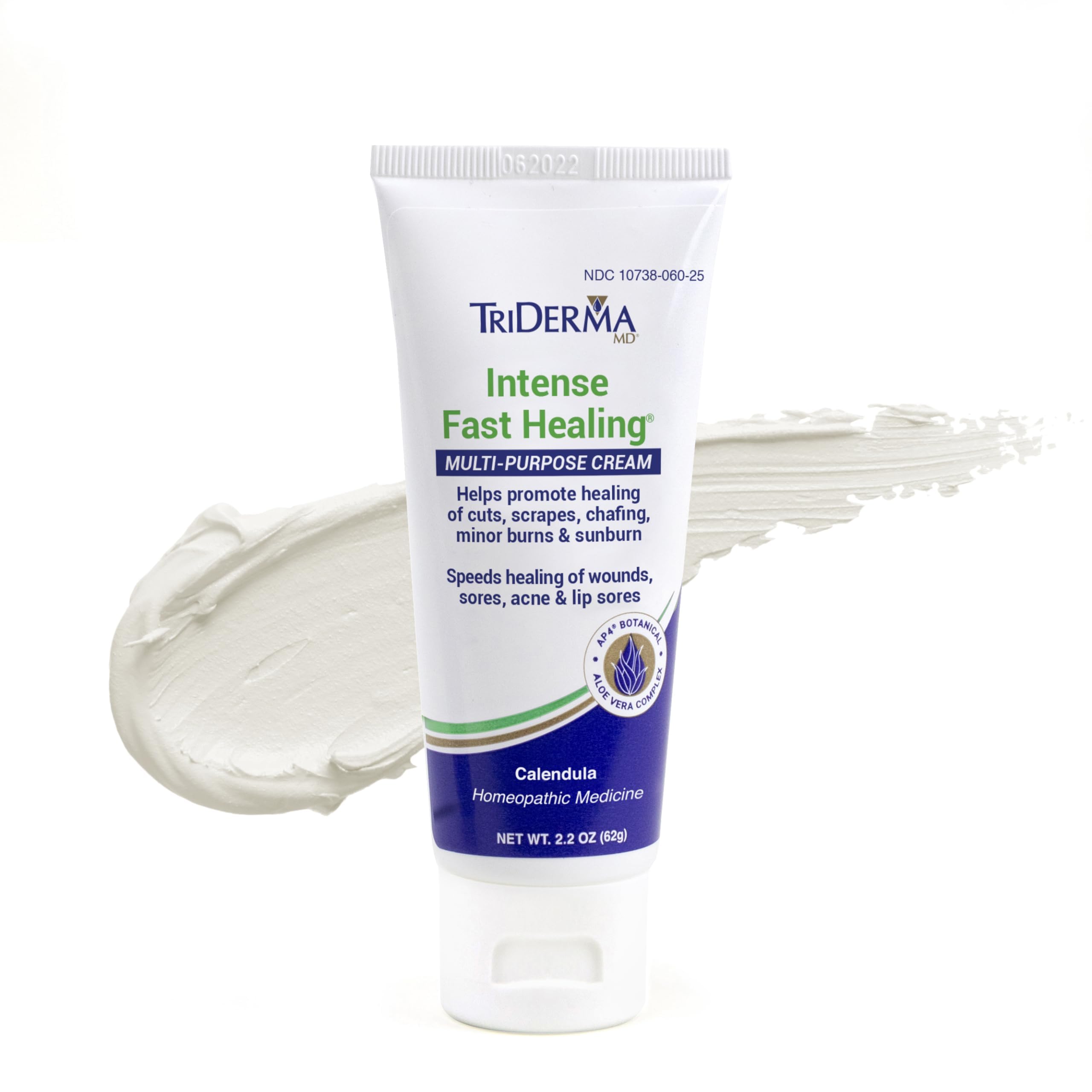 TriDerma Intense Fast Skin Healing Cream for Hard-to-Heal Skin Irritations, Sores, Rashes, Dry, Cracked Hands, Cuts, Chafing, Burns, Scrapes - First Aid Kit Essential - FSA Eligible - 2.2 oz