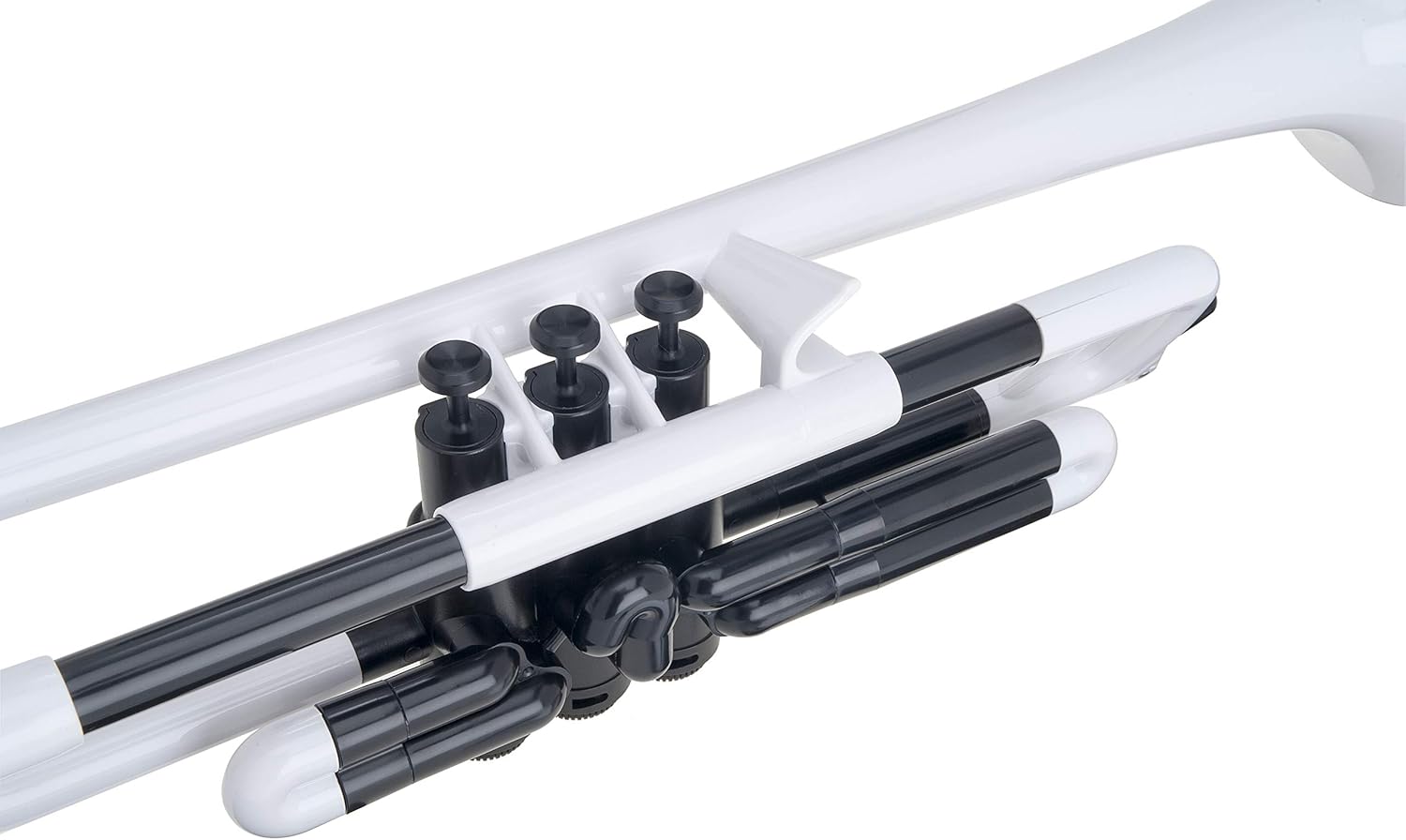 pBone Jiggs pTrumpet Plastic Trumpet w/Gig Bag and 3C and 5C Mouthpieces, White, (PTRUMPET1W): Musical Instruments