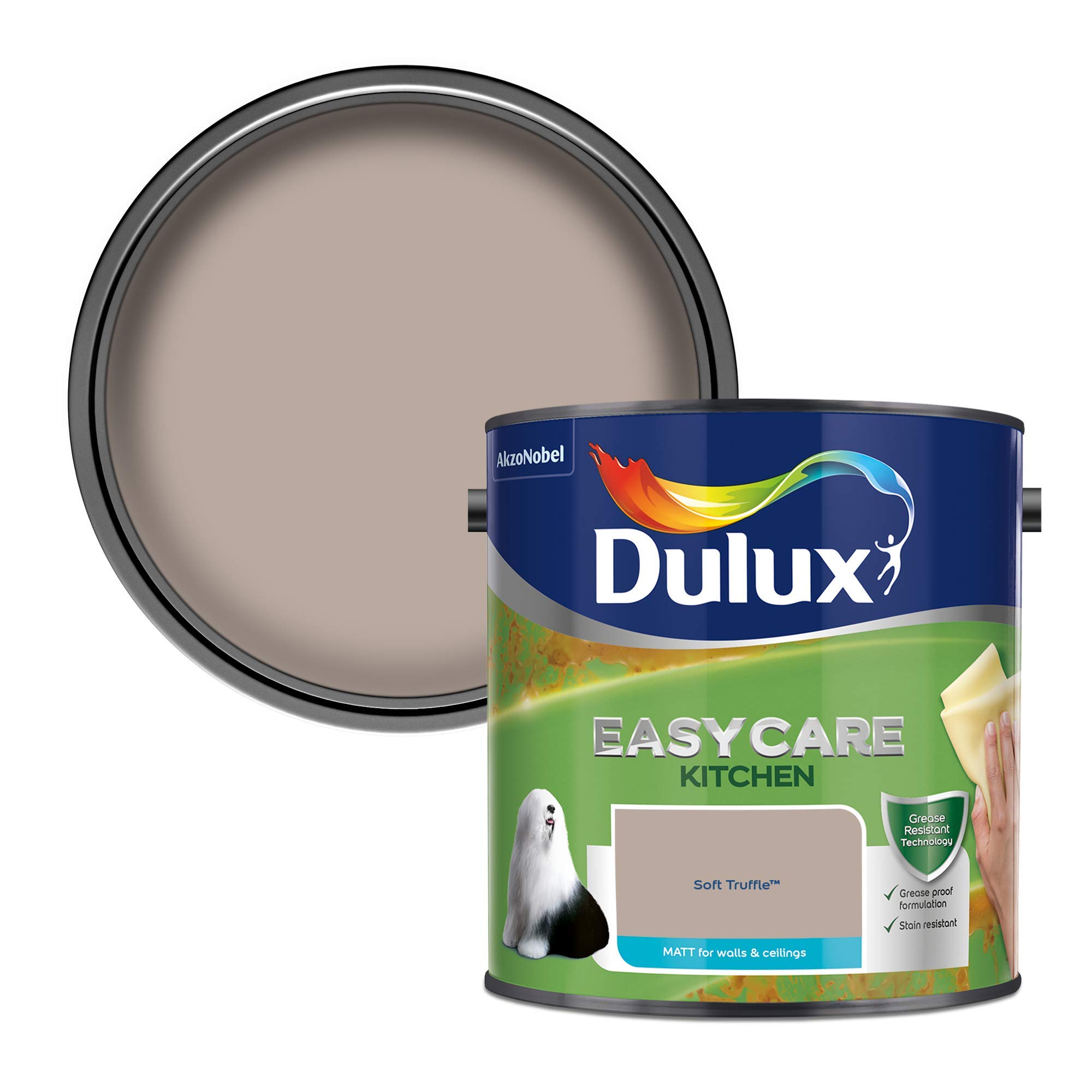 Dulux Easycare Kitchen Matt Emulsion Paint - Soft Truffle - 2.5L