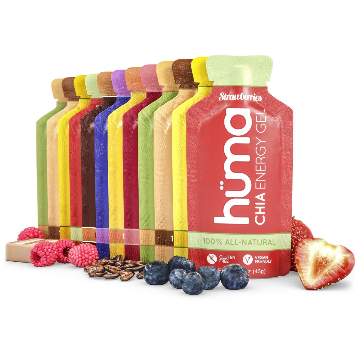 HUMA CHIA ENERGY GEL BLUEBERRY BXof24 main image 0
