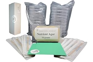 Nutrient Agar Kit, Includes 20 Sterile Petri Dishes with Lids & 20 Sterile Cotton Swabs