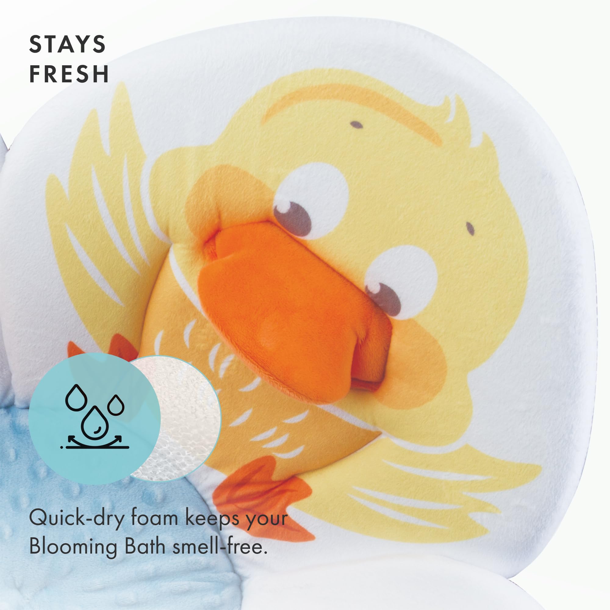 Blooming Bath Baby Bath Seat - Baby Tubs for Newborn Infants to Toddler 0 to 6 Months and Up - Baby Essentials Must Haves - The Original Washer-Safe Flower Seat (Pond Pal Duckling)