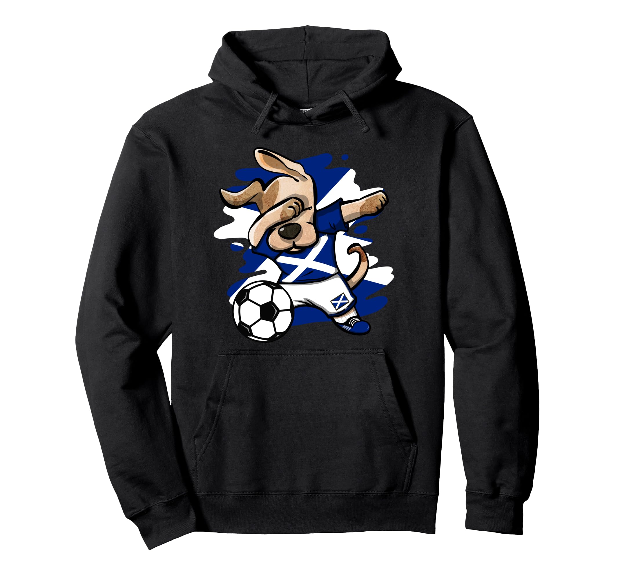 Dab Dog Scotland Soccer Fans Jersey Scottish Flag Football Pullover Hoodie