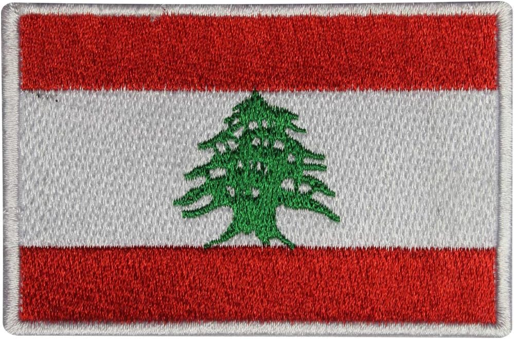 Lebanon National Flag Iron On Patch Sew On Patch Embroidered Patch/Badge for Clothes