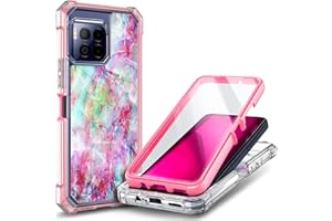 NZND Designed for T-Mobile REVVL 7 PRO 5G Case with [Built-in Screen Protector], Full-Body Shockproof Protective Rugged Bumper Cover, Impact Resist Phone Case (Marble Design Fantasy)