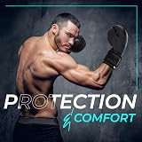 EVO Fitness Boxing Gloves Matte Black 12 OZ with Hand Wraps Unisex view 2