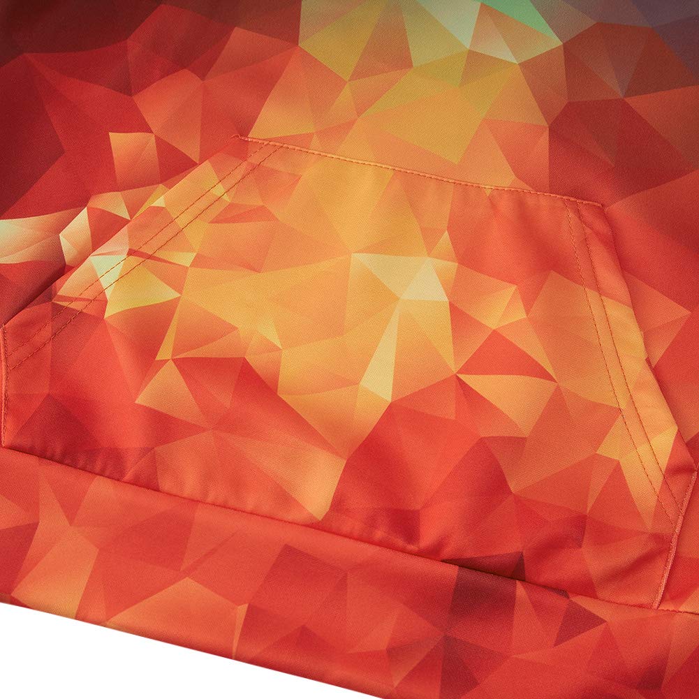 Unique Crisp Graphic Printing Hoodies Oversized Crew Hooded Sweatshirt 15 16 Year Olds Turquoise Navy Blue Geometry Color Block Ugly Hipster Unusual Baggy Sportwear for Young Girls Boys