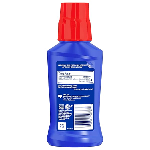 COLGATE PEROXYL ANTISEPTIC MOUTH SORE RINSE, ALCOHOL FREE, 1.5% HYDROGEN PEROXIDE, MILD MINT, 8.45 OUNCE