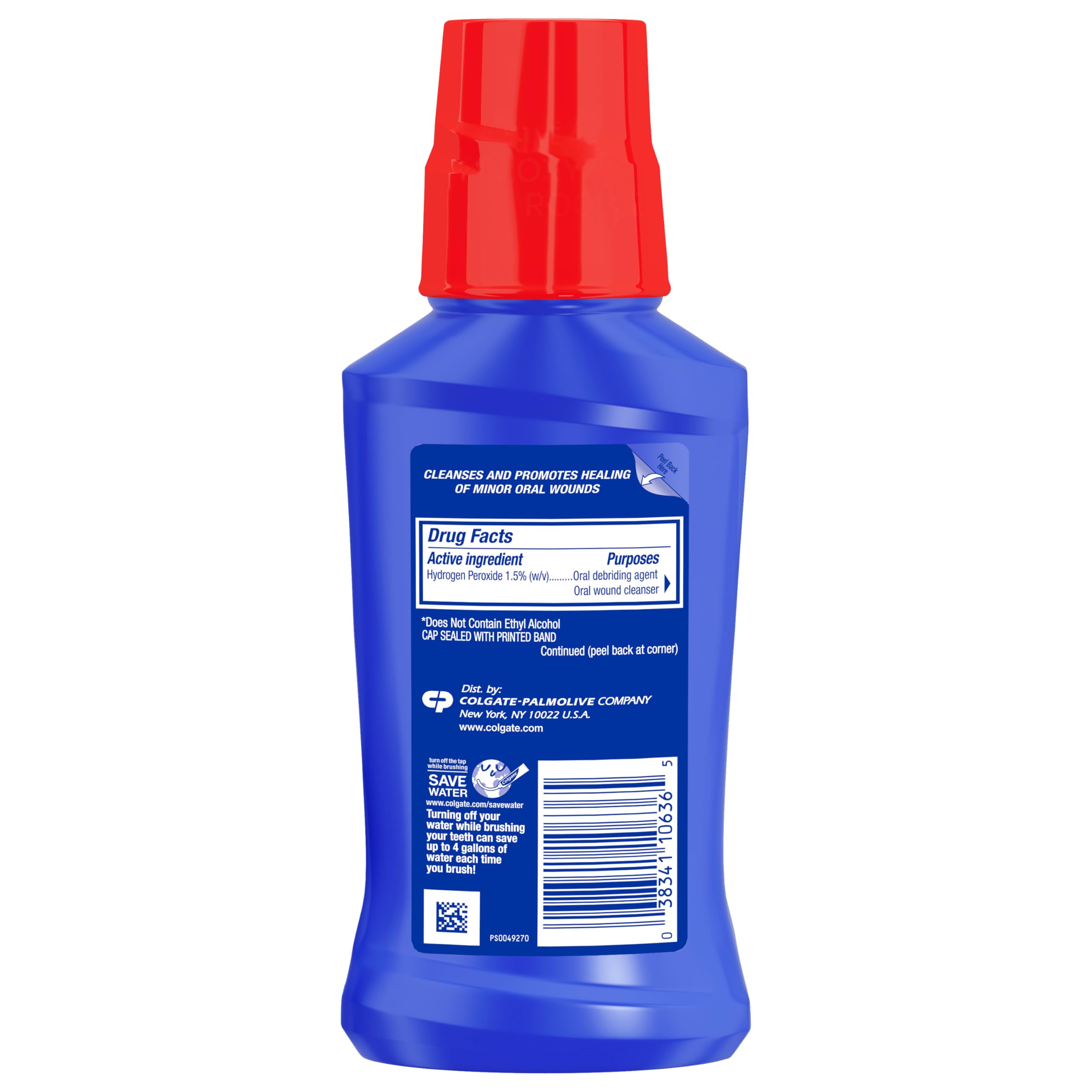 Colgate Peroxyl Antiseptic Mouth Sore Rinse, Alcohol Free, 1.5% Hydrogen Peroxide, Mild Mint, 8.45 Ounce