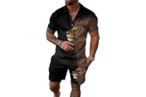 BIRW Men‘s Track Suits 2 Piece Summer Short Sets Outfits Fashion Polo Shirt Casual Short Sleeve and Shorts set