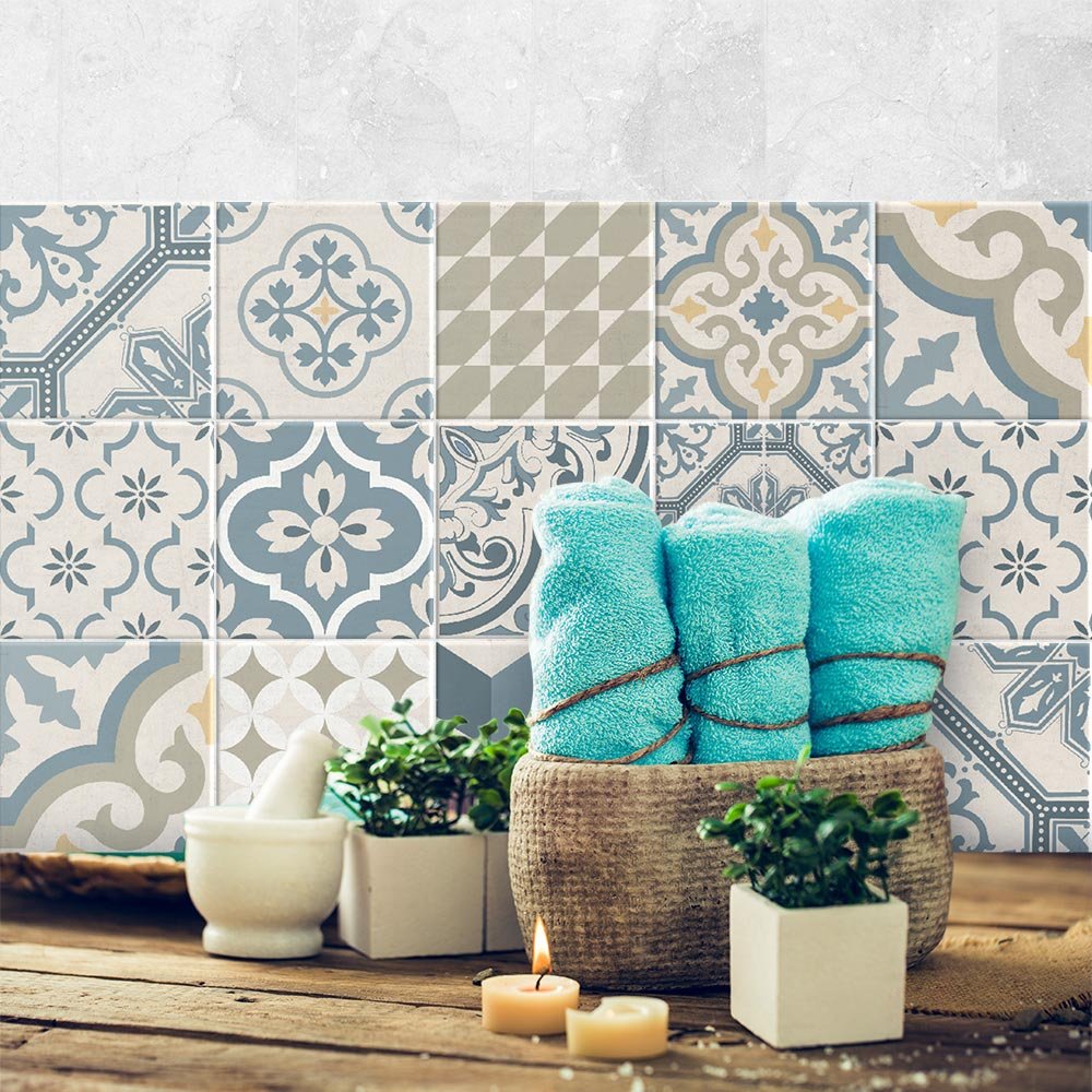papel adhesivo para azulejos de baño
