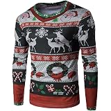 Pull De Noël Humoristique Femme - 'Moche Noël' - Sweat à Manches Longues Col Rond - Pour Soirées Thématiques