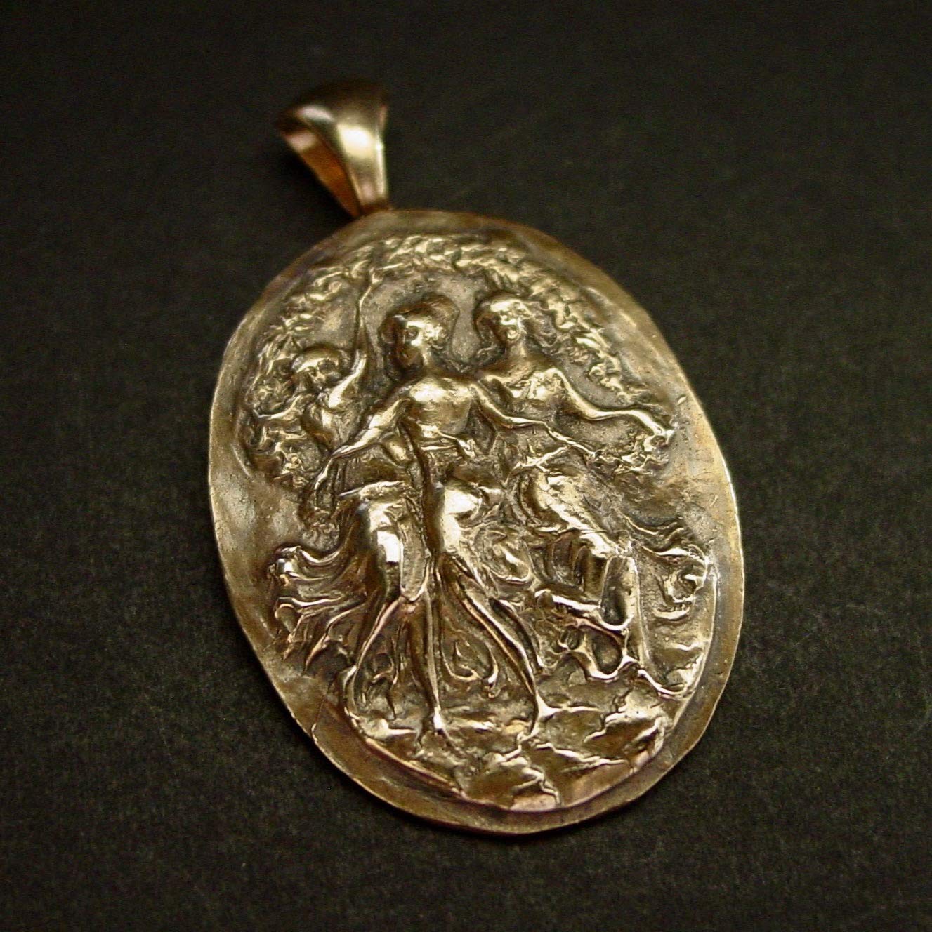 The Three Graces Cameo Reproduction Necklace