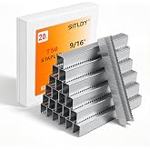 SITLDY 9/16 Inch Length Heavy Duty T50 Staples 1420-Count Galvanized | 3/8" Crown 20 Gauge Beveled Chiseled Pointed Galvanized Staples fit Pneumatic Electric Manual T50 Stapler Gun