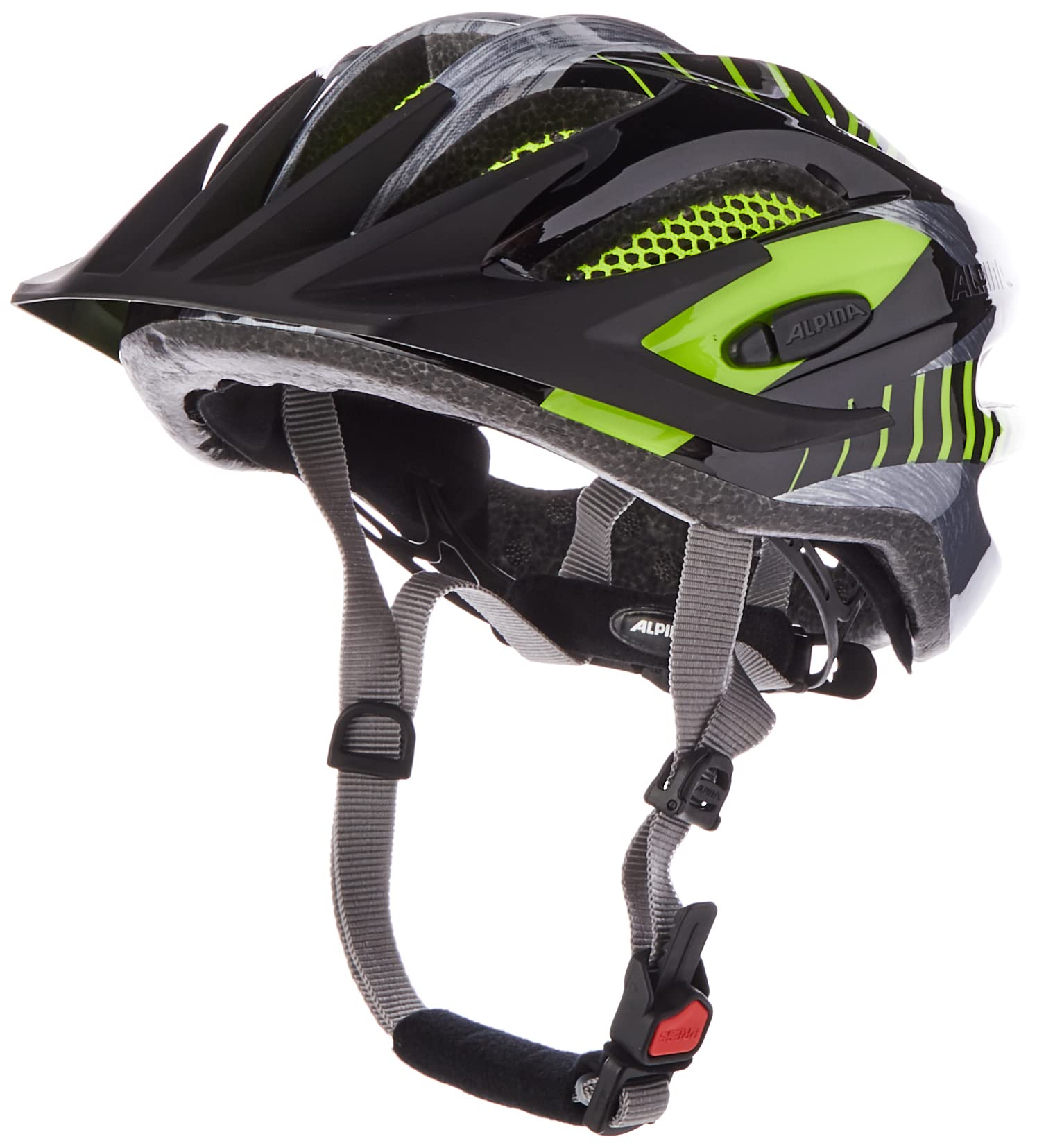 ALPINA Unisex - Children, FB JR. 2.0 cycling helmet, black-steelgrey-neon, 50-55 cm
