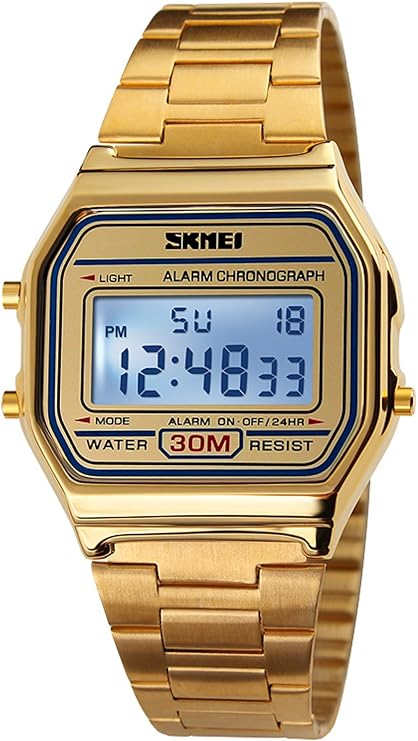 solid gold digital watch