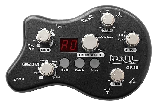 title=Rocktile GP-10- Strumento multieffetto per chitarra, con amplificatore in