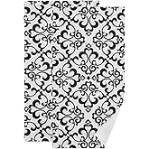 COVASA 2 Pack White Black Boho Floral Hand Towels for Bathroom,Soft Absorbent Vintage Abstract Flower Modern Bath Hand Towels for Kitchen,Decorative Guest Bathroom Towels for Face,Shower,Gym 14"x28"