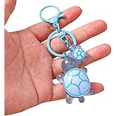 Misovela Cute Turtle Keychain Colorful Mini Resin 2 Sea Turtle Bag Purse Charms Backpack Key Chains