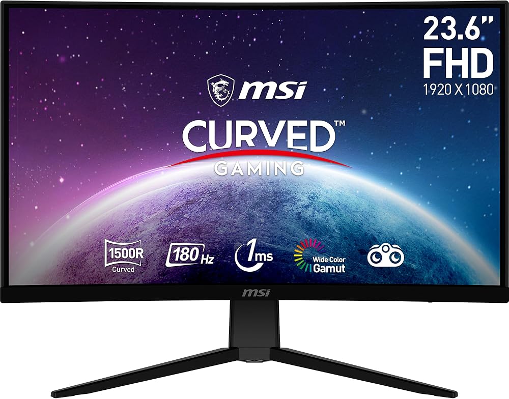 MSI G2422C 23.6" FHD 180Hz 1ms Curved Gaming Monitor VA Adaptive Sync