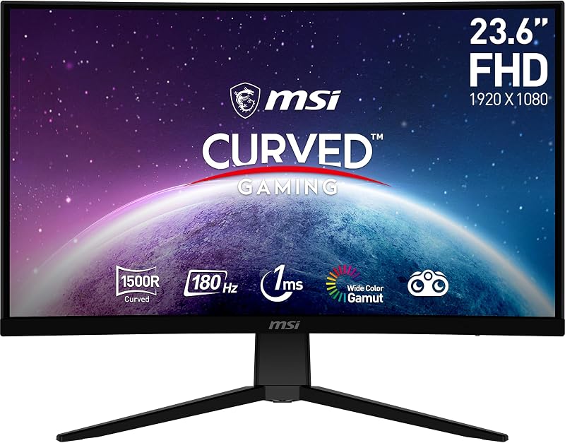 MSI G2422C 23.6" FHD 180Hz 1ms Curved Gaming Monitor VA Adaptive Sync