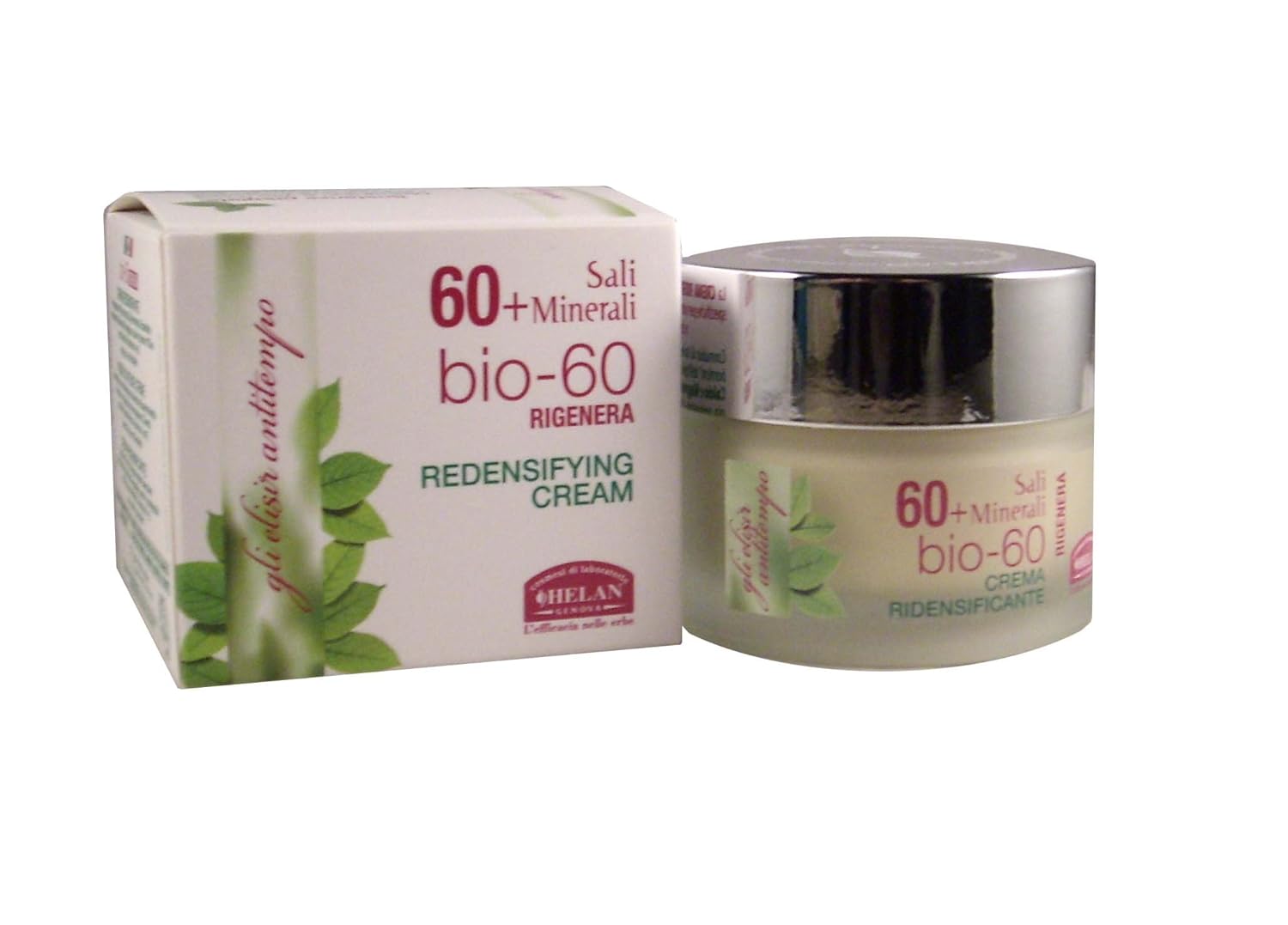 Helan Naturals Anti-Aging Skin Care Line RIGENERA bio-60 Re-densifying cream for Face Neck and Decolletage for Women and Men over 60 Years Old