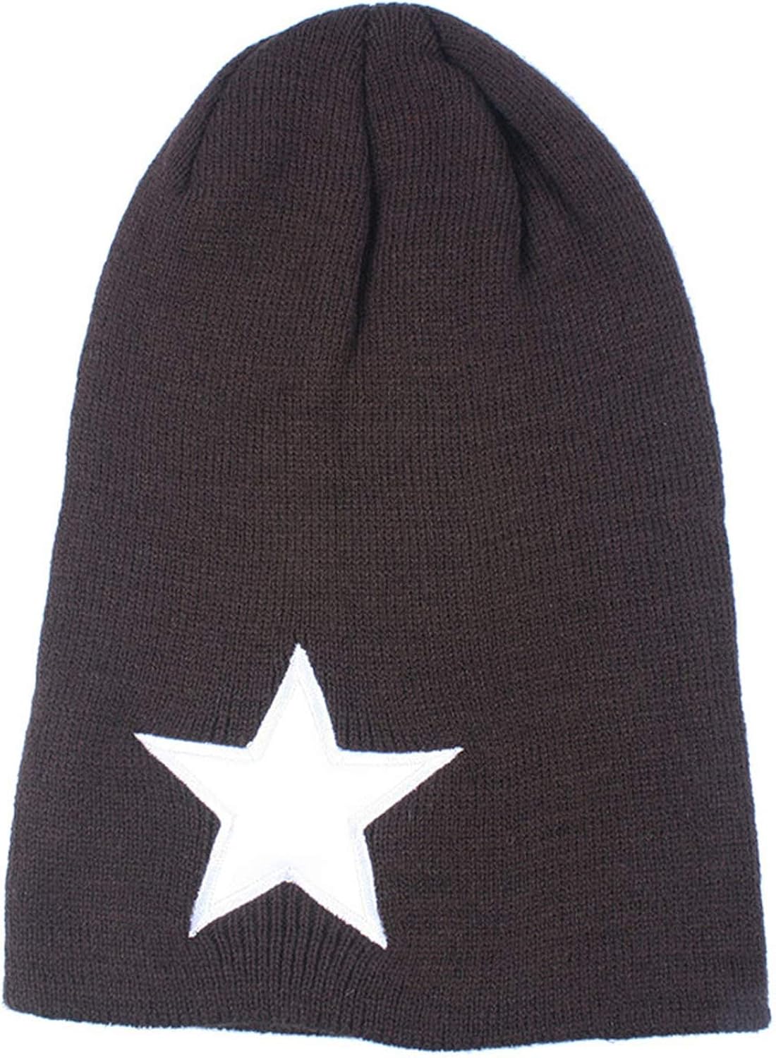 Unisex Hats Five-Pointed Star Wool Knit Hip-Hop Hat Cap Beanies for Men Women Lovers