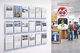 Deflecto Portrait Literature Stands Wall Mounted 1/3 A4 DL Size view 5