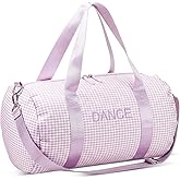 Locmeo Large Dance Ballet Bag for Girls Gift 18.9x9.4x8.66" Sport Gym Travel Duffle Bag Ballet Gym Bags with Adjustable Carry Strap for Dancer Cheer Competition Weekender Overnight(Purple)
