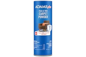 ADAMS Plus Flea & Tick Carpet Powder, Kills Fleas and Ticks On Contact, Kills All Stages of the Flea Life Cycle, 30 Day Protection, Freshens and Deodorizes, Treats Up to 400 Square Feet, 16 Ounces