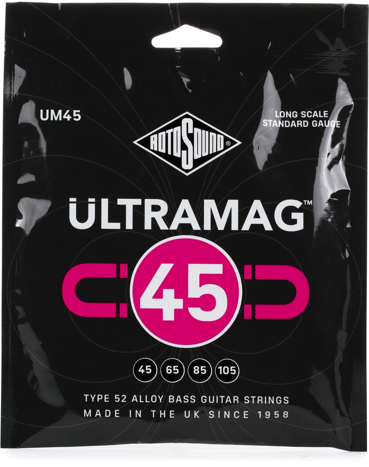 Rotosound Strings for Electric Bass ULTRAMAG 52 ALLOY ROUNDWOUND 4-string UM45 Standard 45-105 — image 1