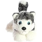Aurora® Adorable Mini Flopsie™ Mush™ Stuffed Animal - Mini Companions Ready for Playful Adventures - for Kids All Ages, Toddlers, Adults, and Families - Gray 8 Inches