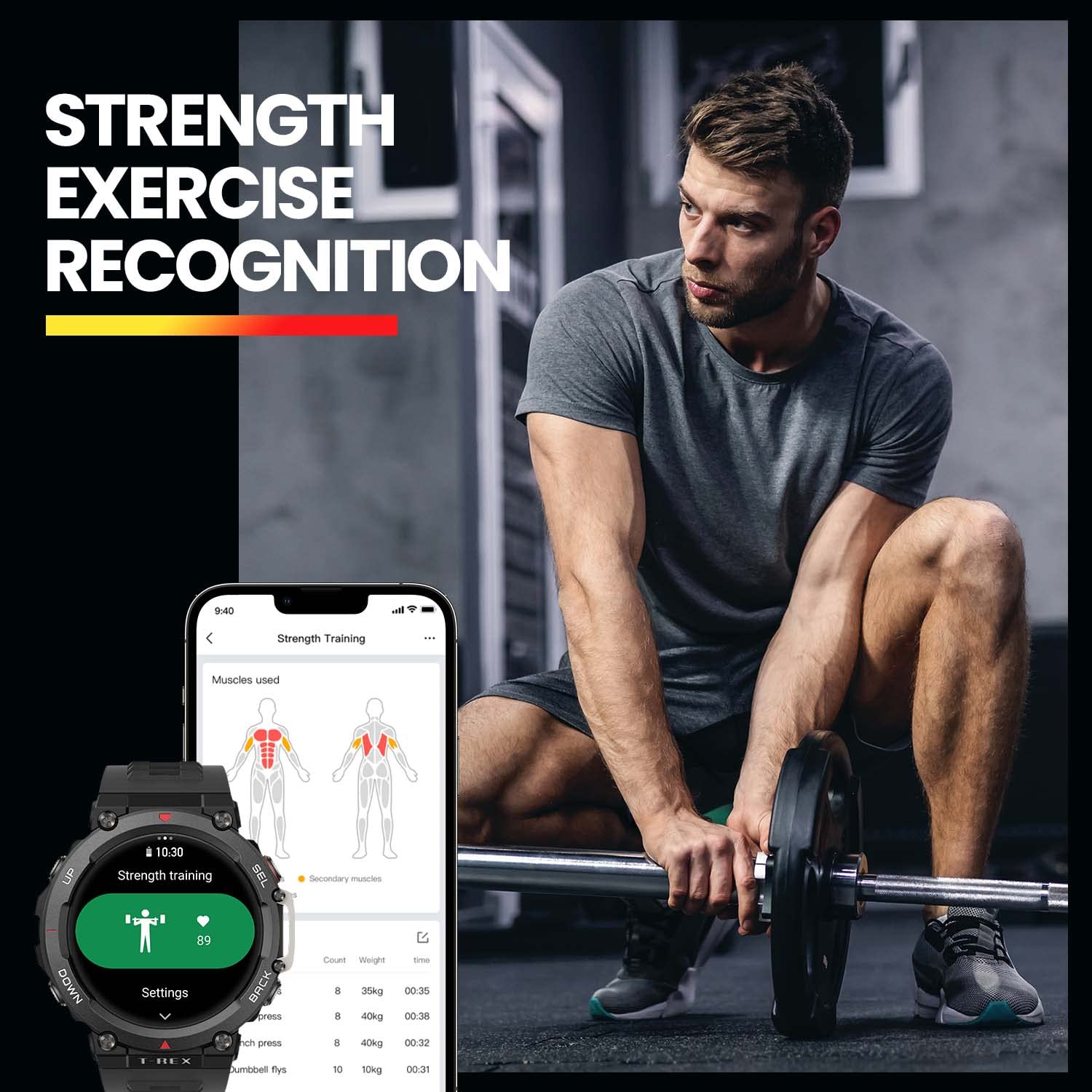 Amazfit T-Rex 2 Rugged Smart Watch, Military Certified, GPS, 24-Day Battery Life, Heart Rate, VO2, SPO2 Monitoring, Pacer, Altitude, 10 ATM Water-Resistant, Sleep Monitoring (Khaki)