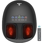 COMFIER Shiatsu Heated Foot Massager with Heat for Plantar Fasciitis Neuropathy, Deep Kneading Vibration Feet Massager for Mon Dad Men Women-Home Office Use