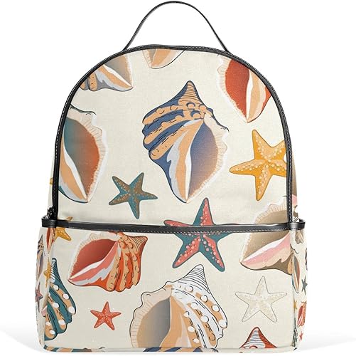 Amazon 旅人 キッズ カバン リュックサック バックパック 子供用 海の生き物柄 シースター ファッション 小学生 通学 軽量 旅行 旅人 リュックサック