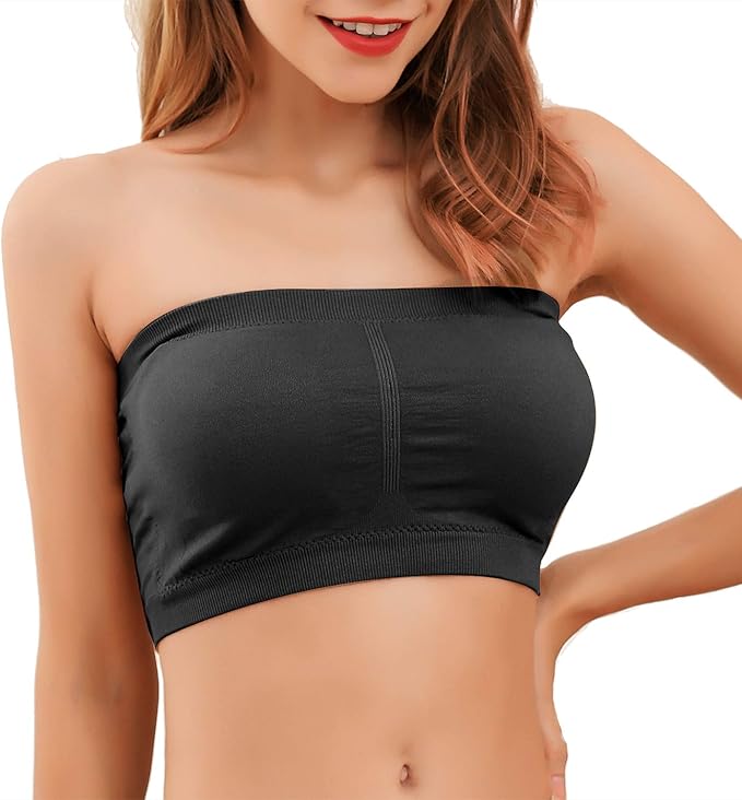 Melerio Comfortable Removable Pads Pushup Lifted Strapless Bra For