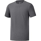 BASSDASH Men’s Ultra Soft Cotton Blend UPF 50+ Sun Protection T-Shirt Short Sleeve Lightweight Cooling Casual Basic Tee