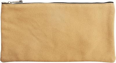 MOVKZACV Heavy Duty Canvas Zipper Tool Bag Pouch Organizer 12.2x6.5in
